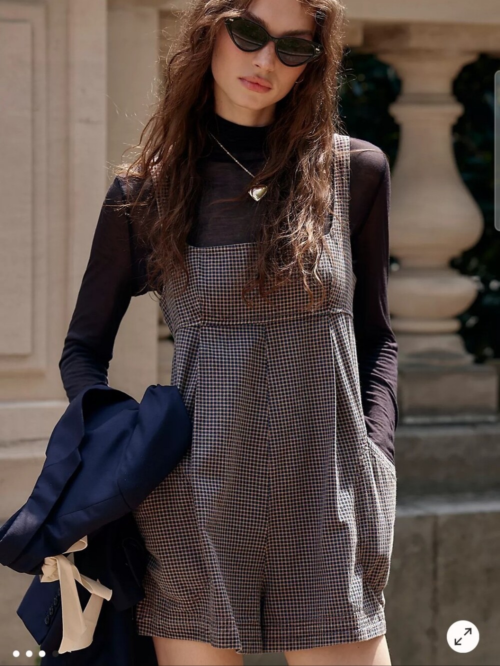 Free People Billie Plaid Romper